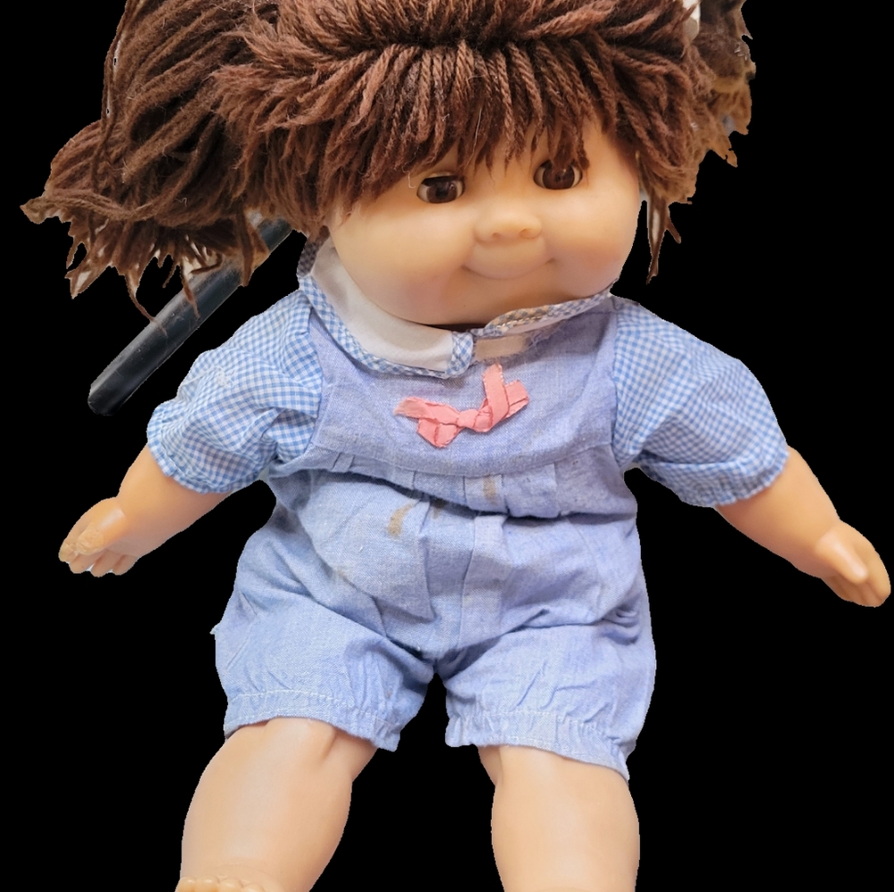 Vintage Gotz Puppe Germany doll with yarn hair pigtails